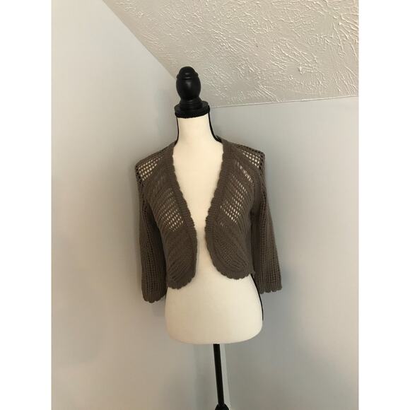 Anthropologie Angel of the North Kesia Cropped Knit Shrug - Size Medium - NWT - Picture 2 of 11